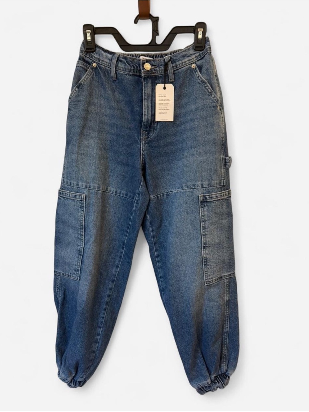 Forever 21 Blue Cargo-Style Jogger Jeans
